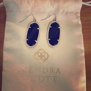 Black Kendra Scott Elle drop earrings, silver